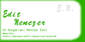 edit menczer business card